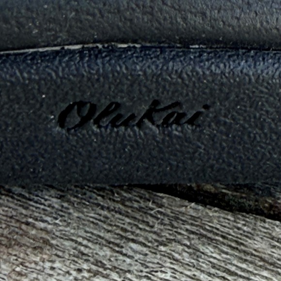 OluKai Ohana Women Black Mineral Blue Water Resistant Flip Flop Sandals Size 9 - Picture 7 of 9